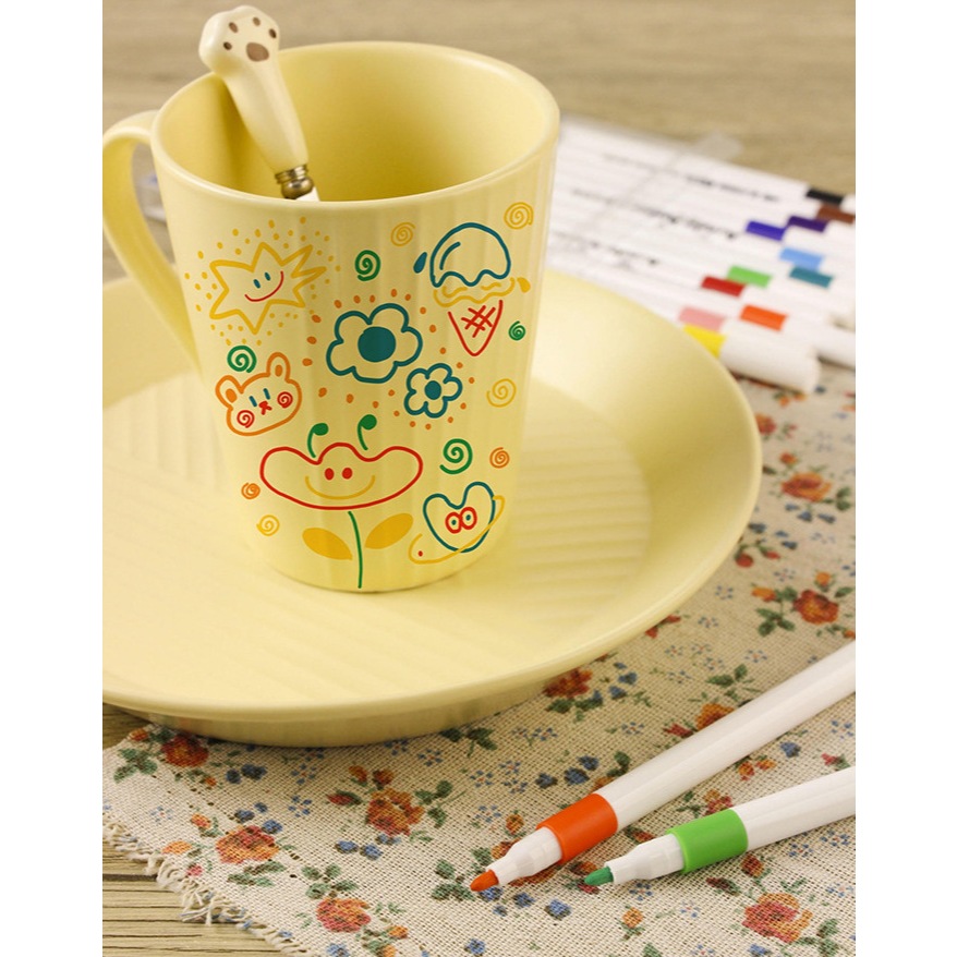 Bút màu acrylic marker 48 màu vẽ sơn chống nước bộ cọ vẽ trên mọi chất liệu bề mặt