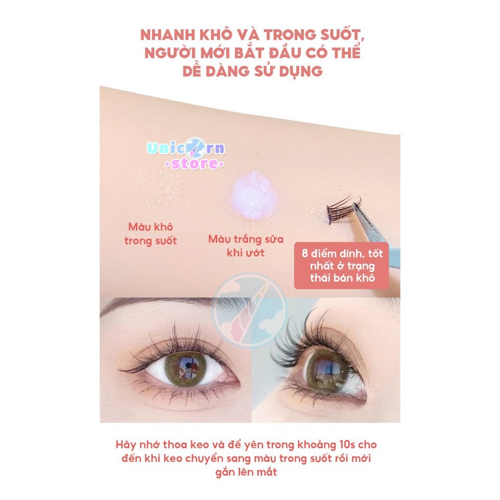 Keo Dán Mi Giả Xixi Vô Hình Nhanh Khô Không Gây Kích Ứng Trong Suốt Tự Nhiên