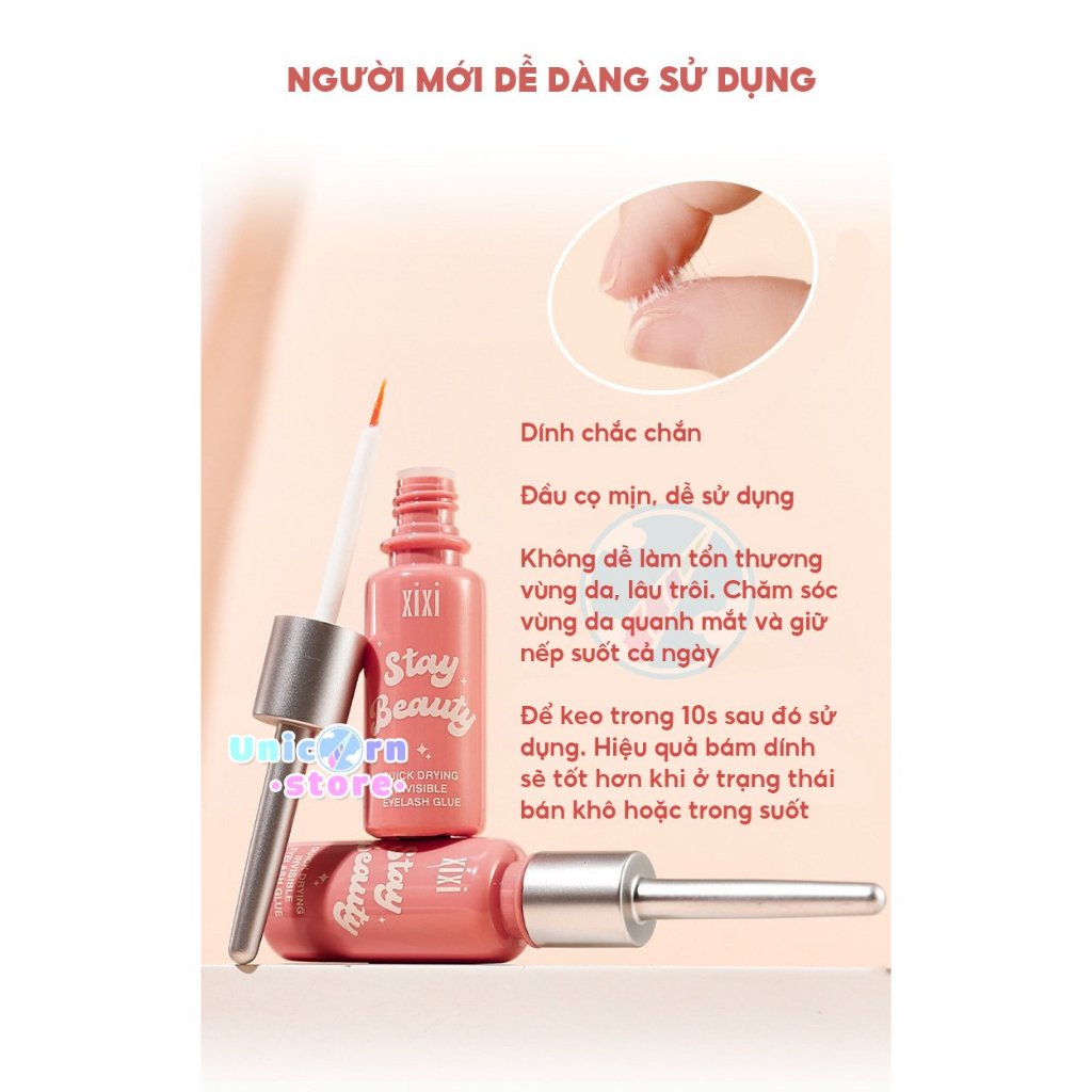 Keo Dán Mi Giả Xixi Vô Hình Nhanh Khô Không Gây Kích Ứng Trong Suốt Tự Nhiên