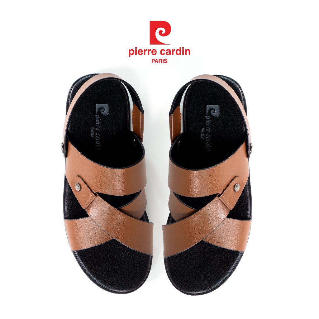 Ảnh Sandal nam Pierre Cardin Pháp thiết kế quai chéo không gây đau chân, đế cao su 162 - Hàng chính hãng 1