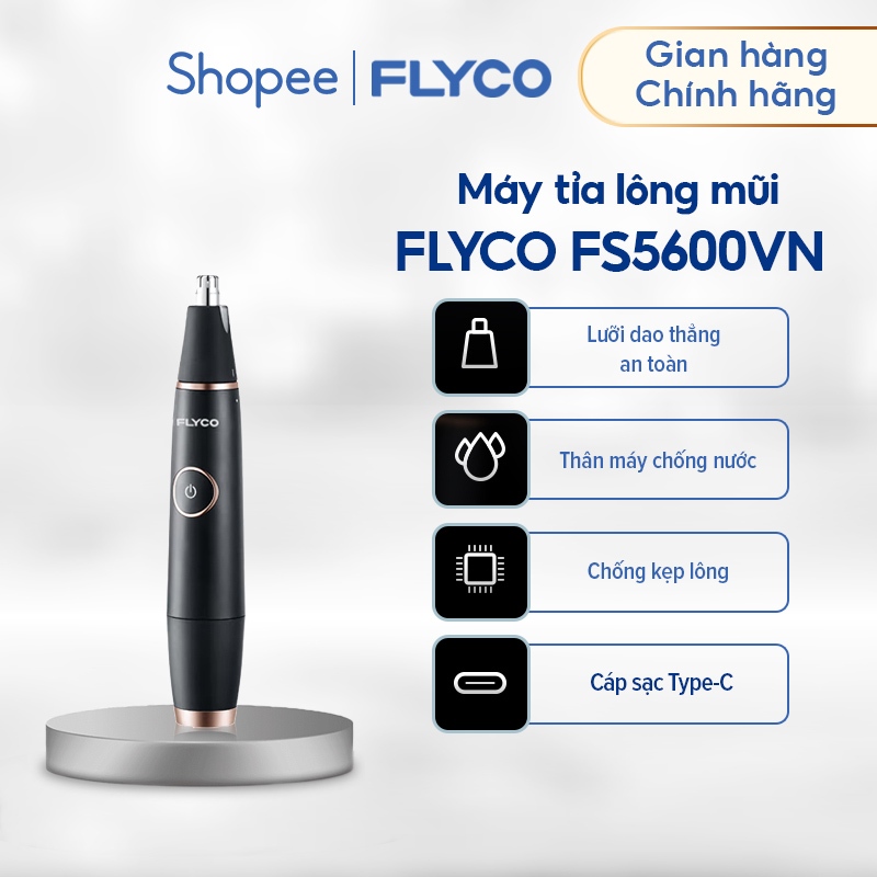 Ảnh Máy Làm Sạch Lông Mũi Flyco FS5600VN Thân Máy Kháng Nước Sạc Nhanh 1 Giờ - Hàng Chính Hãng 1