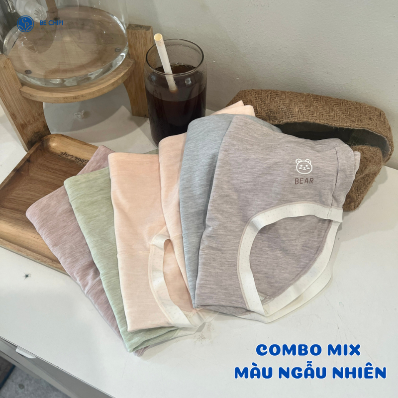 Ảnh Combo 5 Quần Lót Nữ Cotton Hình Gấu Bear Co Giãn Thấm Hút ( 45-62kg) By Bechipi QL1220 3
