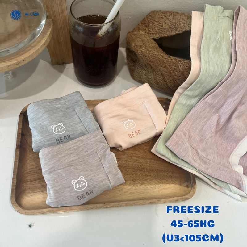 Ảnh Combo 5 Quần Lót Nữ Cotton Hình Gấu Bear Co Giãn Thấm Hút ( 45-62kg) By Bechipi QL1220 4