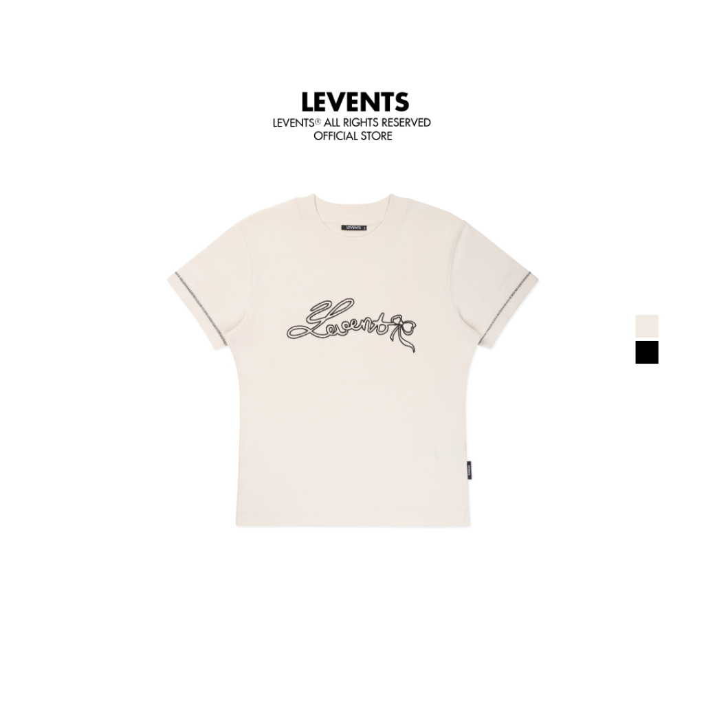 Áo Thun Regular Levents Ribbon Tee 100% Cotton Girl T-shirt | Shopee ...