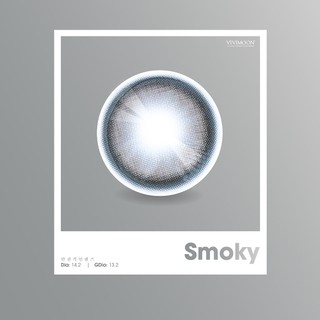 Kính áp tròng VIVIMOON LENSPRESSO cận xám ghi cho mắt thở SMOKY, lens 6 tháng