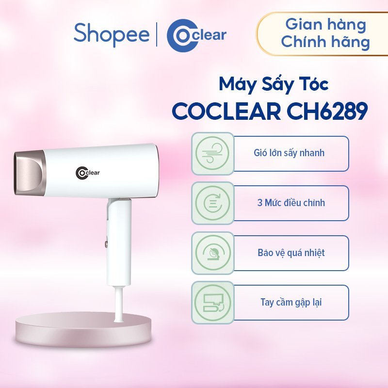 Ảnh Máy Sấy Tóc Coclear CH6289 (1800W) Chế Độ Sấy Mát Bảo Vệ Tóc - Hàng Chính Hãng 1