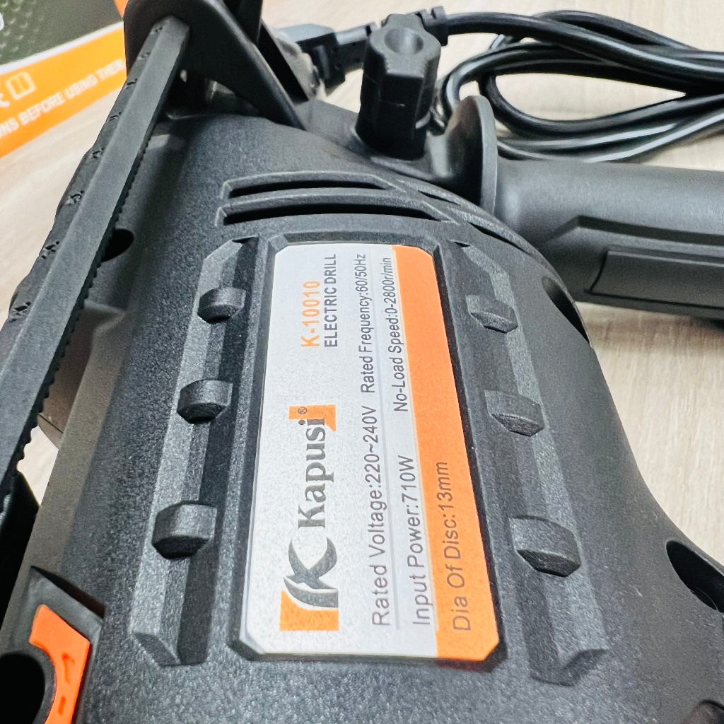 Máy khoan điện 13mm Kapusi 750w có búa, có chỉnh tốc độ K10010