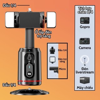 Gimbal Q02  Tự Động Xoay 360 Độ Theo Người,Giá Đỡ Điện Thoại Chống Rung Quay Video vlog Livestream