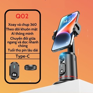 Gimbal Q02  Tự Động Xoay 360 Độ Theo Người,Giá Đỡ Điện Thoại Chống Rung Quay Video vlog Livestream