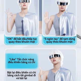 Gimbal Q02  Tự Động Xoay 360 Độ Theo Người,Giá Đỡ Điện Thoại Chống Rung Quay Video vlog Livestream