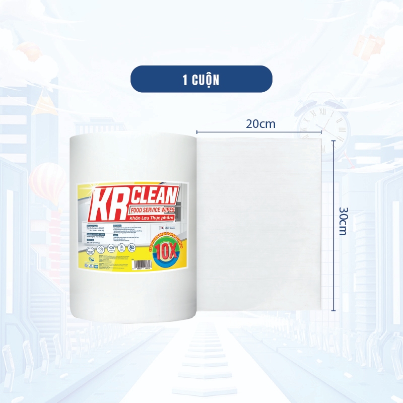 Khăn giấy thấm thực phẩm KRCLEAN thấm hút nước cực nhanh, không xù lông | BigBuy360 - bigbuy360.vn