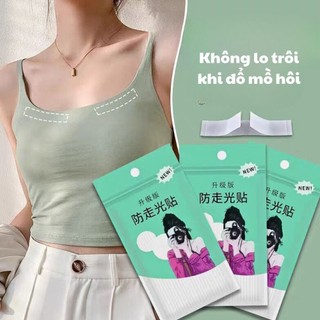 SET 5 Túi 36 Miếng Dán Cố Định Quần Áo, Miếng Dán 2 Mặt Trong Suốt Chống Hở Mép Áo Mép Váy Tiện Dụng 88499
