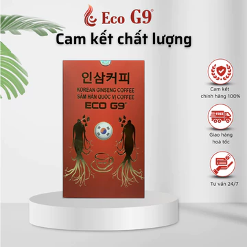 Bột Nhân Sâm Hàn Quốc Vị Coffee Eco G9 - Sâm Cà Phê Hòa Tan Bổ Sung Năng Lượng, Cải Thiện Trí Nhớ, Giảm Chol