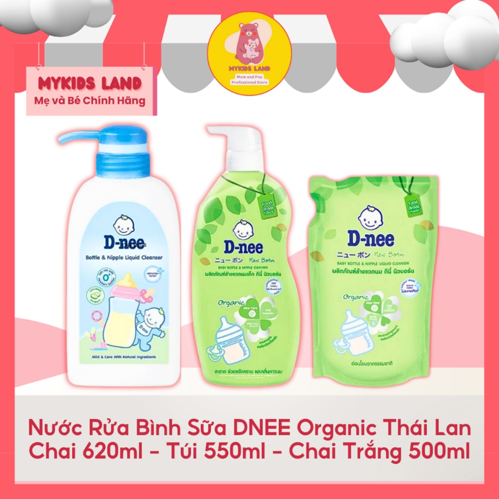 Nước Rửa Bình Sữa DNEE Organic Thái Lan Chai 620ml - Túi 550ml D-nee ...