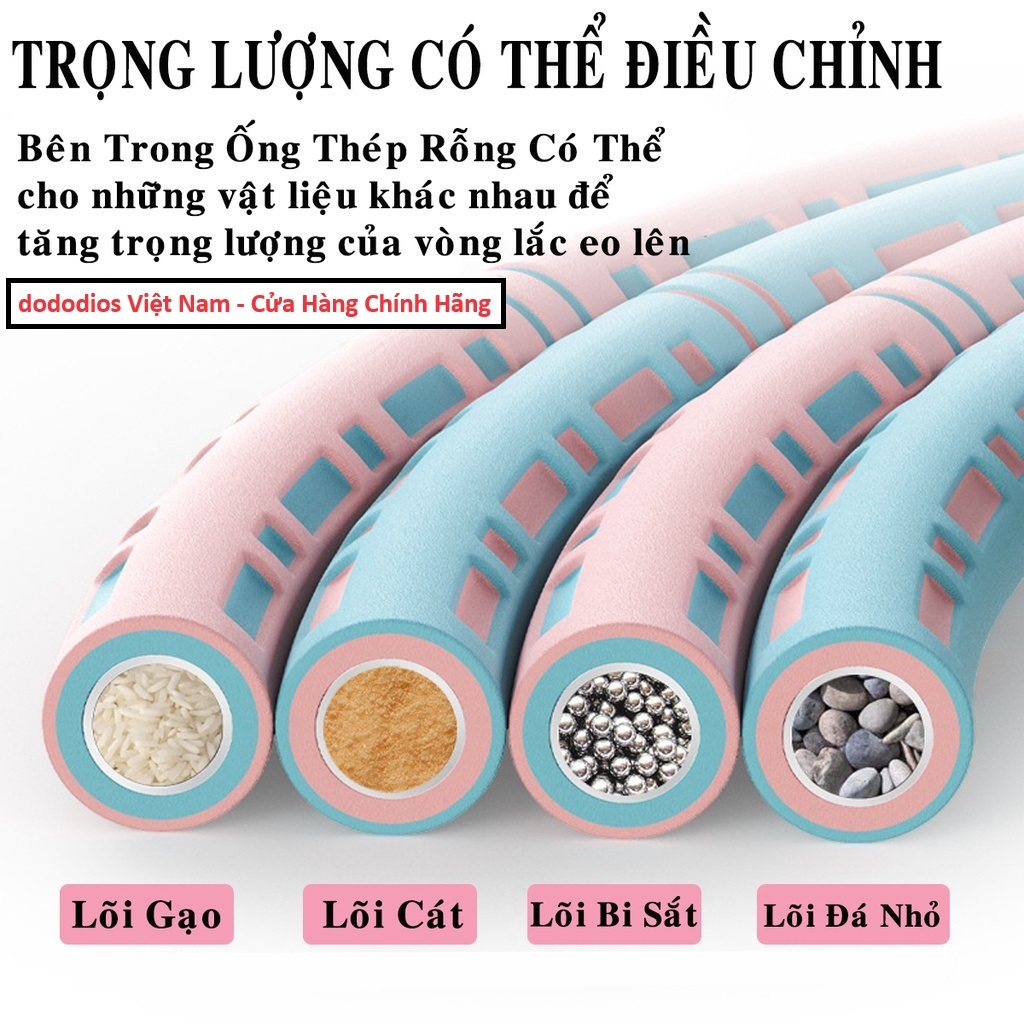 Ảnh Vòng Lắc Eo Giảm Mỡ Bụng Cho Nam Nữ - Tập Thể Dục Tại Nhà Hiệu Quả - Dụng Cụ Tập Bụng Eo Thon - Hàng Chính Hãng Dododios 3