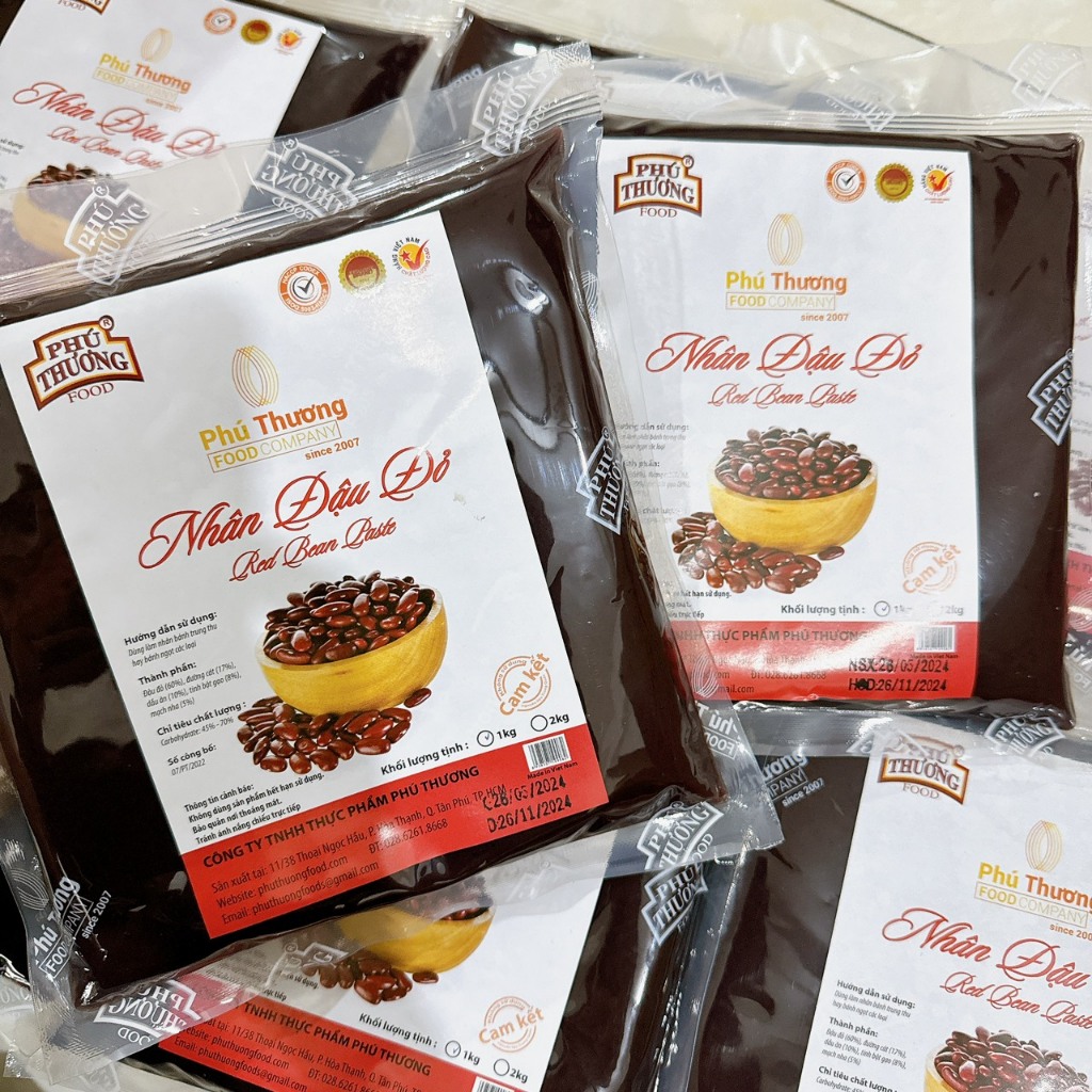 Nhân đậu đỏ Phú Thương (Nhân dẻo, ít ngọt)