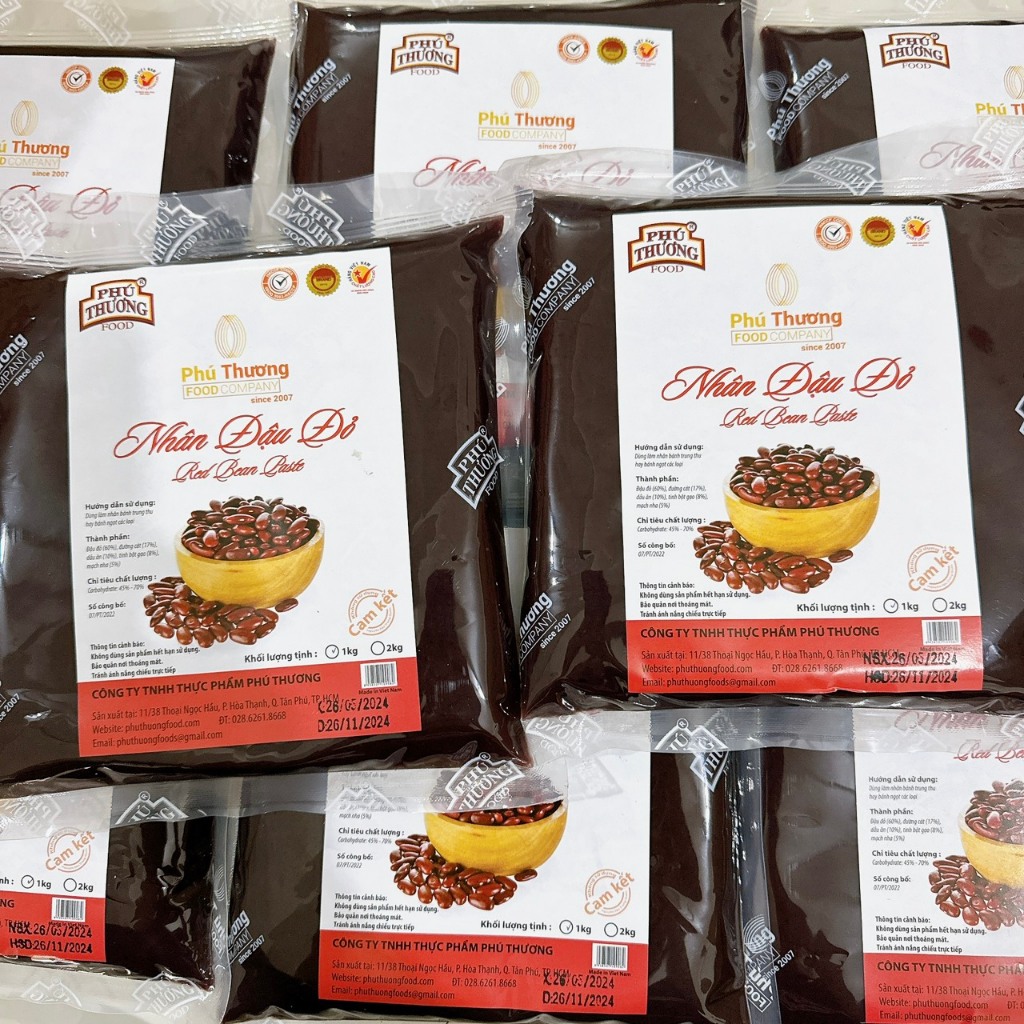 Nhân đậu đỏ Phú Thương (Nhân dẻo, ít ngọt)