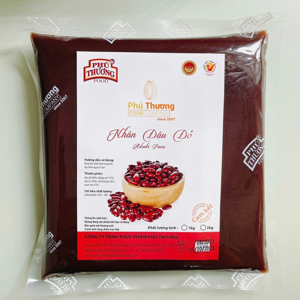 Nhân đậu đỏ Phú Thương (Nhân dẻo, ít ngọt)