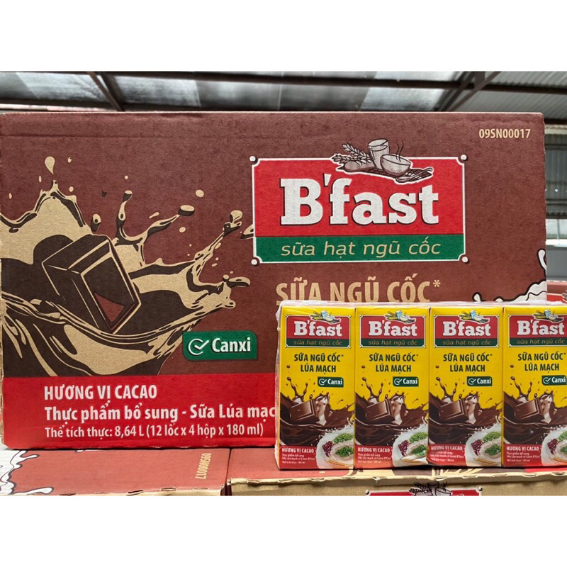 Thùng 48 hộp 180ml Sữa Ngũ Cốc Bfast của Masan | Shopee Việt Nam