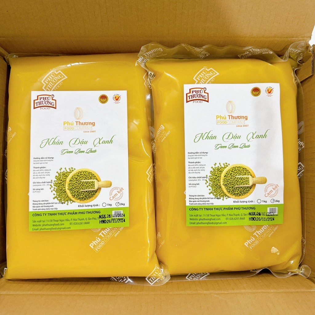 Nhân đậu xanh Phú Thương (nhân làm bánh trung thu, bánh ngọt)