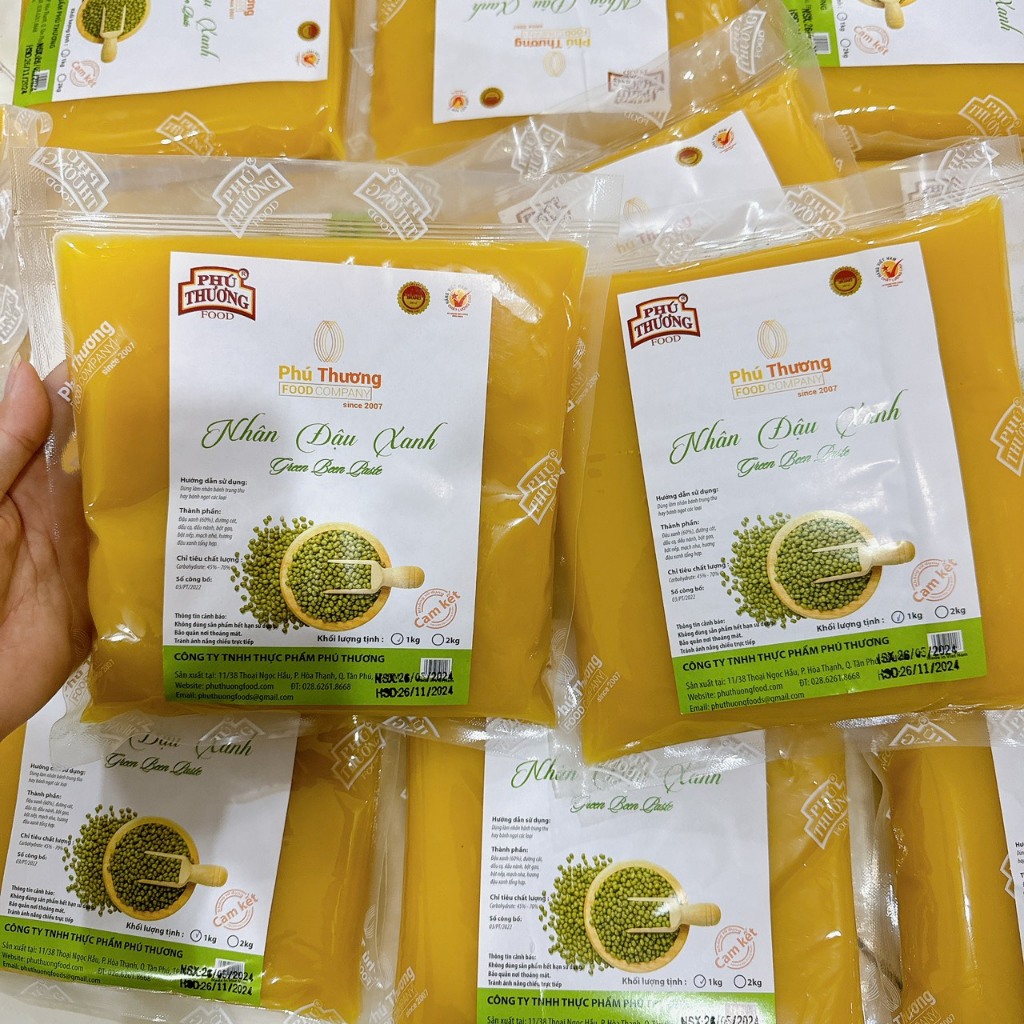 Nhân đậu xanh Phú Thương (nhân làm bánh trung thu, bánh ngọt)