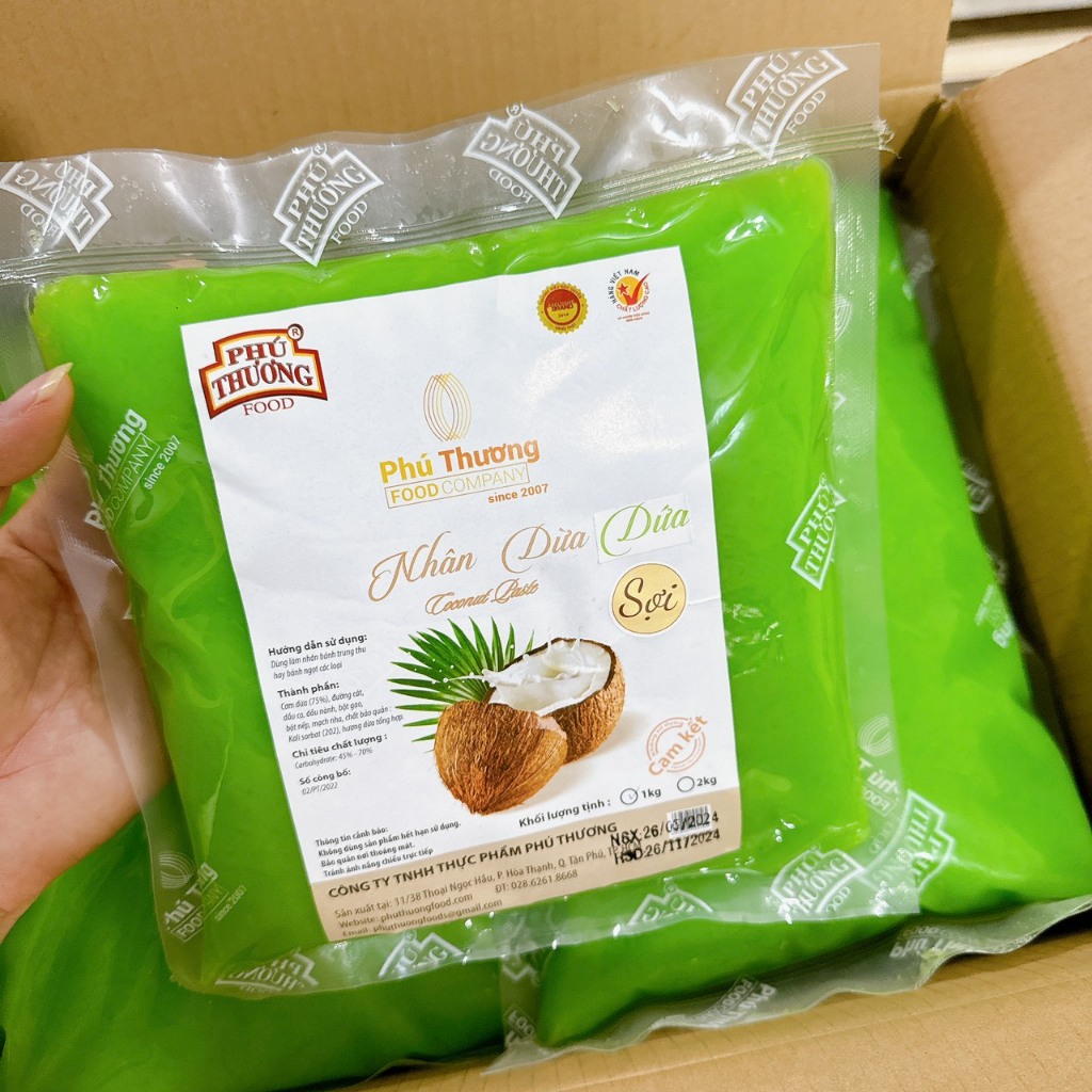 Nhân dừa sợi non lá dứa 1kg
