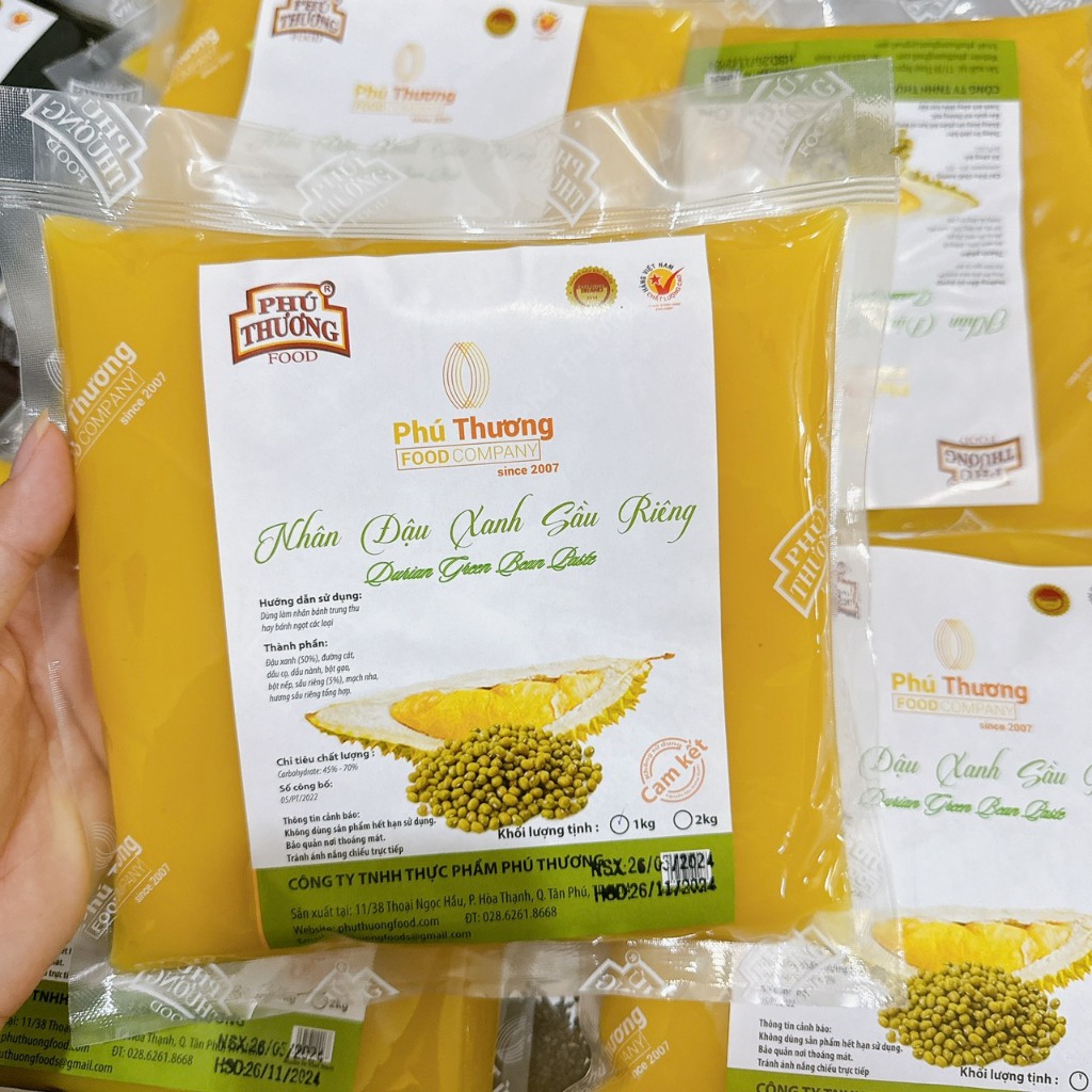 NHÂN ĐẬU XANH SẦU RIÊNG PHÚ THƯƠNG