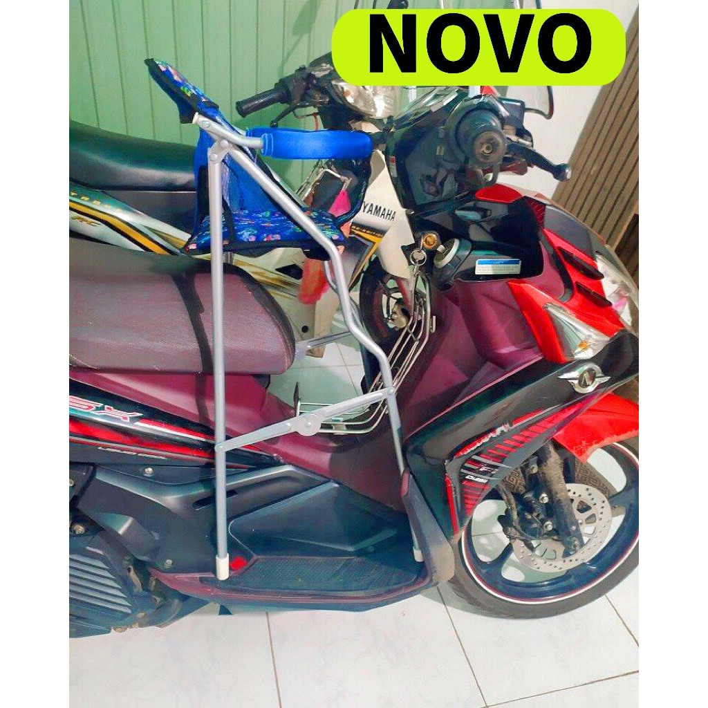 GHẾ NGỒI CHUNG XE NOVO , AB CŨ NĂM 2013 TRỞ XUỐNG , VESPA ,,ghế ga xếp sắt sơn tĩnh điện gấp gọn , AN TOÀN CHO BÉ