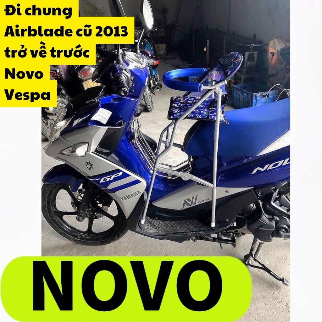 GHẾ NGỒI CHUNG XE NOVO , AB CŨ NĂM 2013 TRỞ XUỐNG , VESPA ,,ghế ga xếp sắt sơn tĩnh điện gấp gọn , AN TOÀN CHO BÉ
