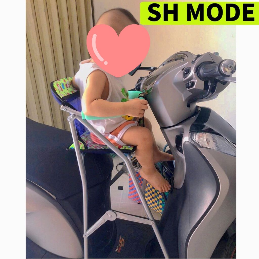 Ghế ngồi xe SH MODE  cho bé , ghế ga xếp sắt sơn tĩnh điện