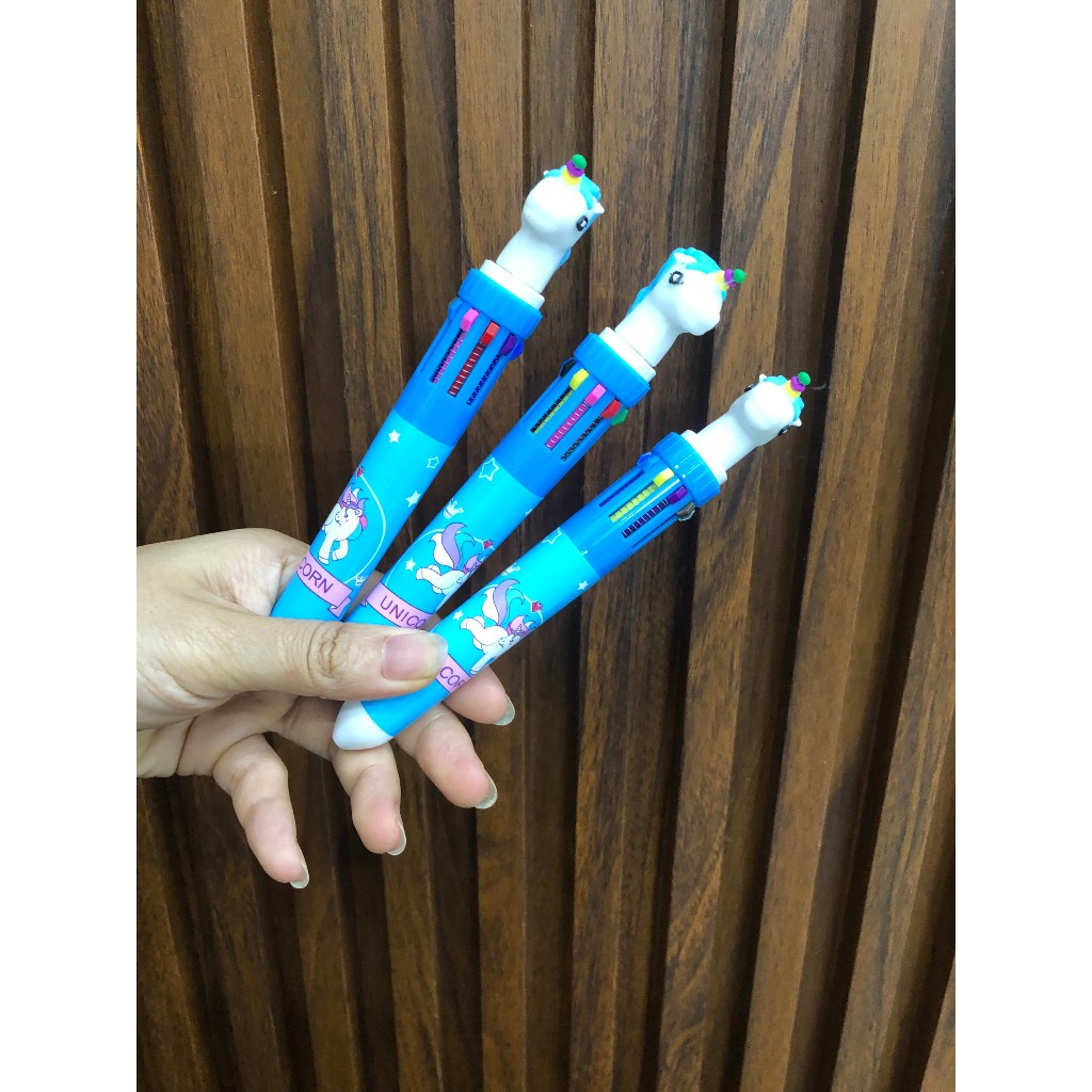 Bút bi nước 10 ngòi mỗi ngòi một màu,dùng rất tiện lợi,hình con vật dễ thương(giao hàng toàn quốc)