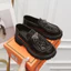 Giày lười nữ da bóng đế độn thời trang, loafer nữ đế cao 4cm, giày búp bê nữ da mềm hot trend P-004