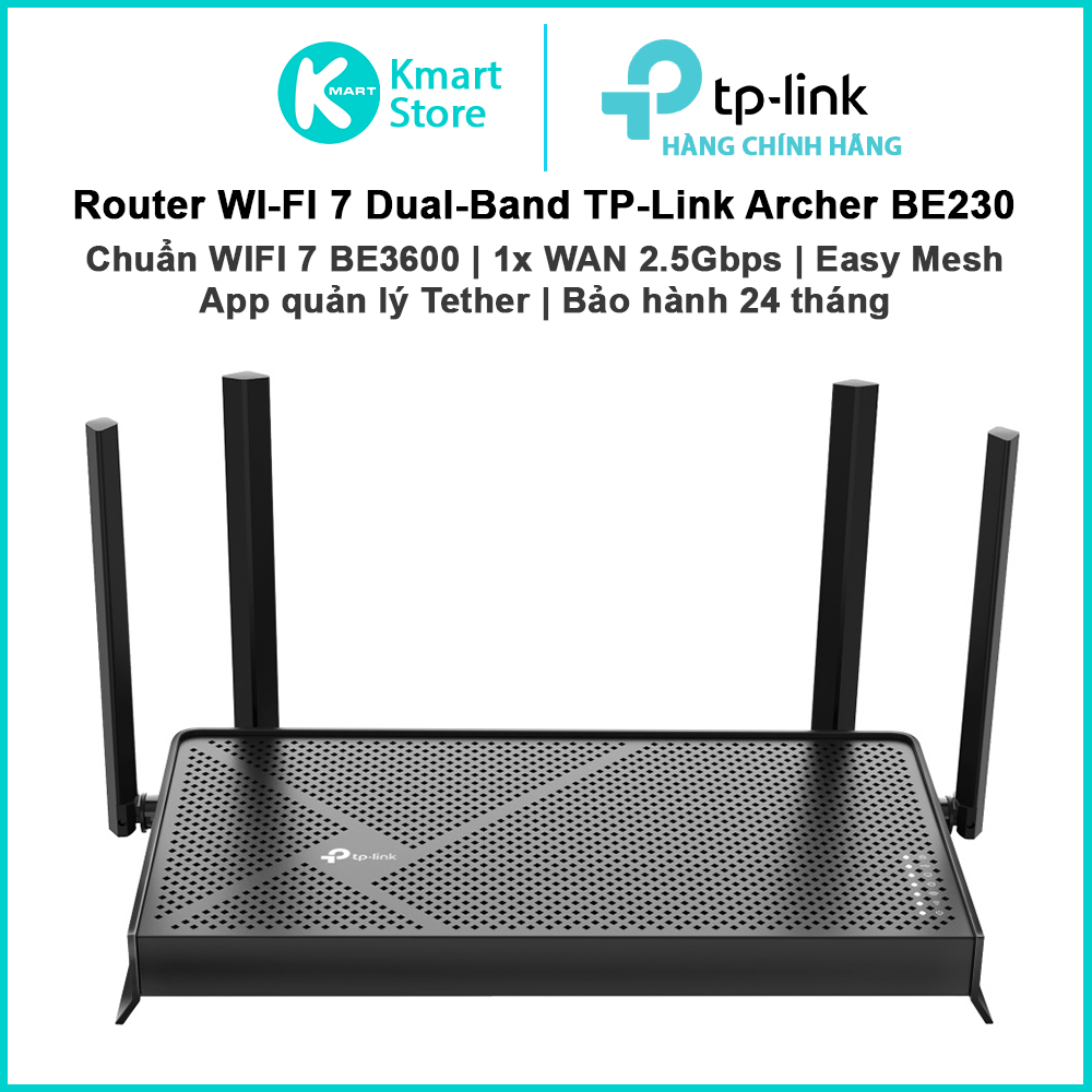 Bộ phát Router WIFI 7 TP-Link Archer BE230 | Chuẩn WIFI 7 băng thông ...