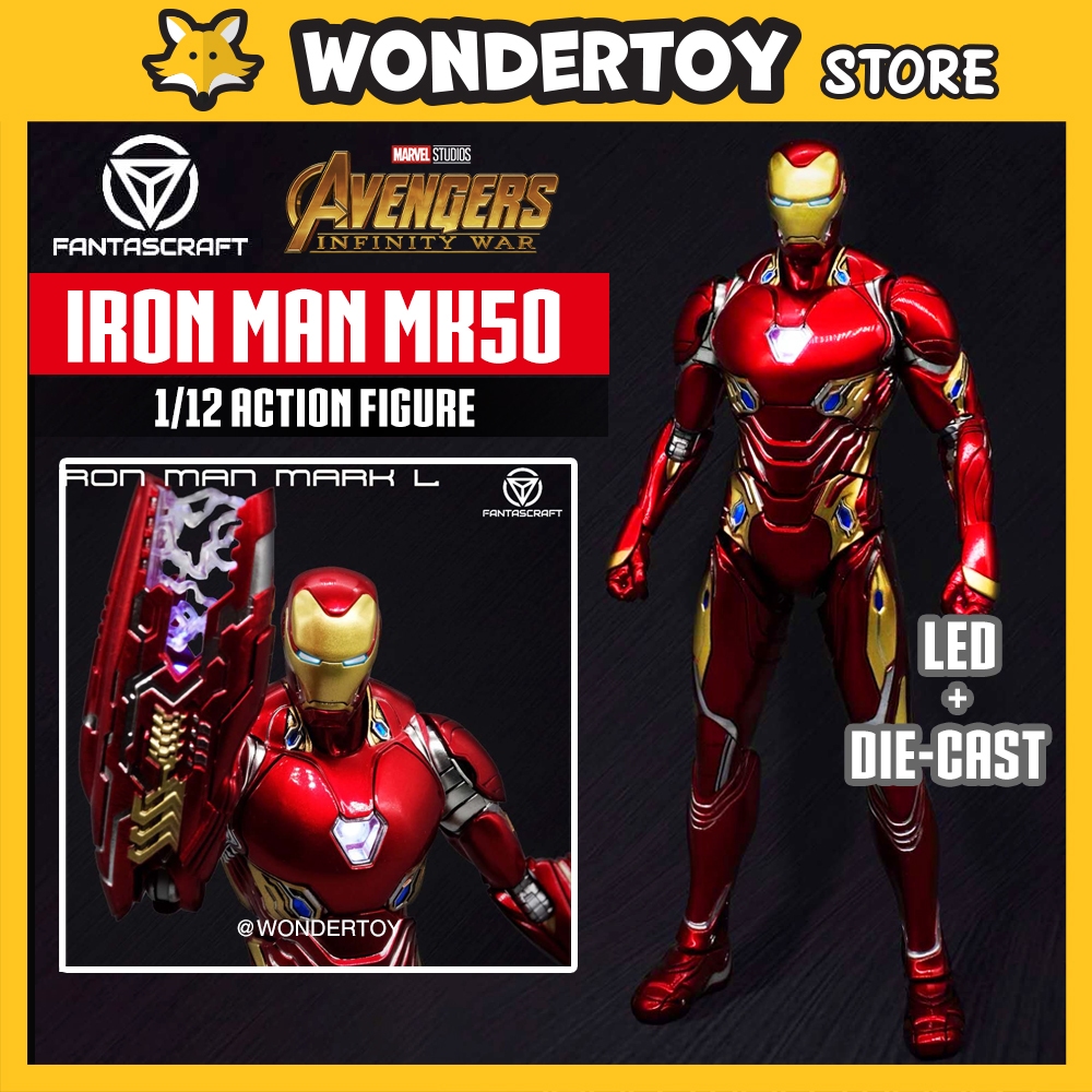 Mô hình Chính Hãng Fantascraft Marvel Iron Man MK50 Hợp Kim Diecast 1/