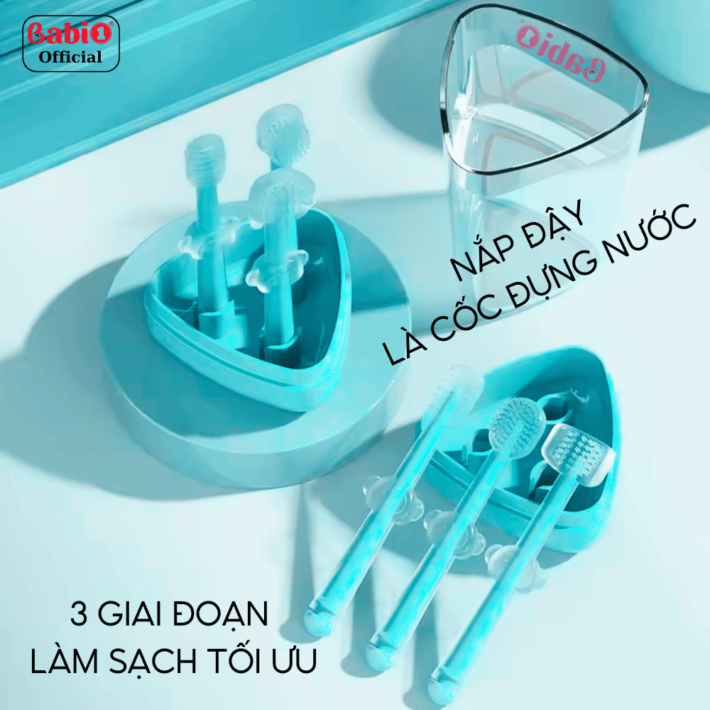 Rơ Lưỡi Cho Bé Babi1 Set [Bộ] 3 Rơ Lưỡi, Nướu Lợi Và Bàn Chải Đánh Răng Silicon Cho Trẻ Sơ Sinh