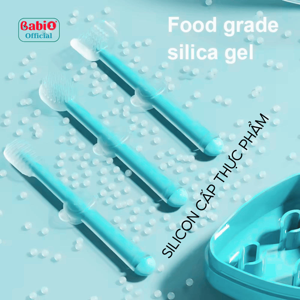 Rơ Lưỡi Cho Bé Babi1 Set [Bộ] 3 Rơ Lưỡi, Nướu Lợi Và Bàn Chải Đánh Răng Silicon Cho Trẻ Sơ Sinh