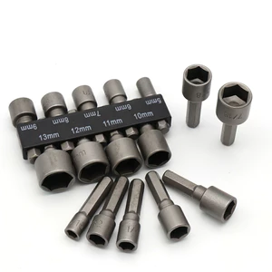 Bộ 14 đầu khẩu vặn ốc bắn tôn chuôi lục giấc gắn máy khoan cầm tay 5-12mm tiện dụng