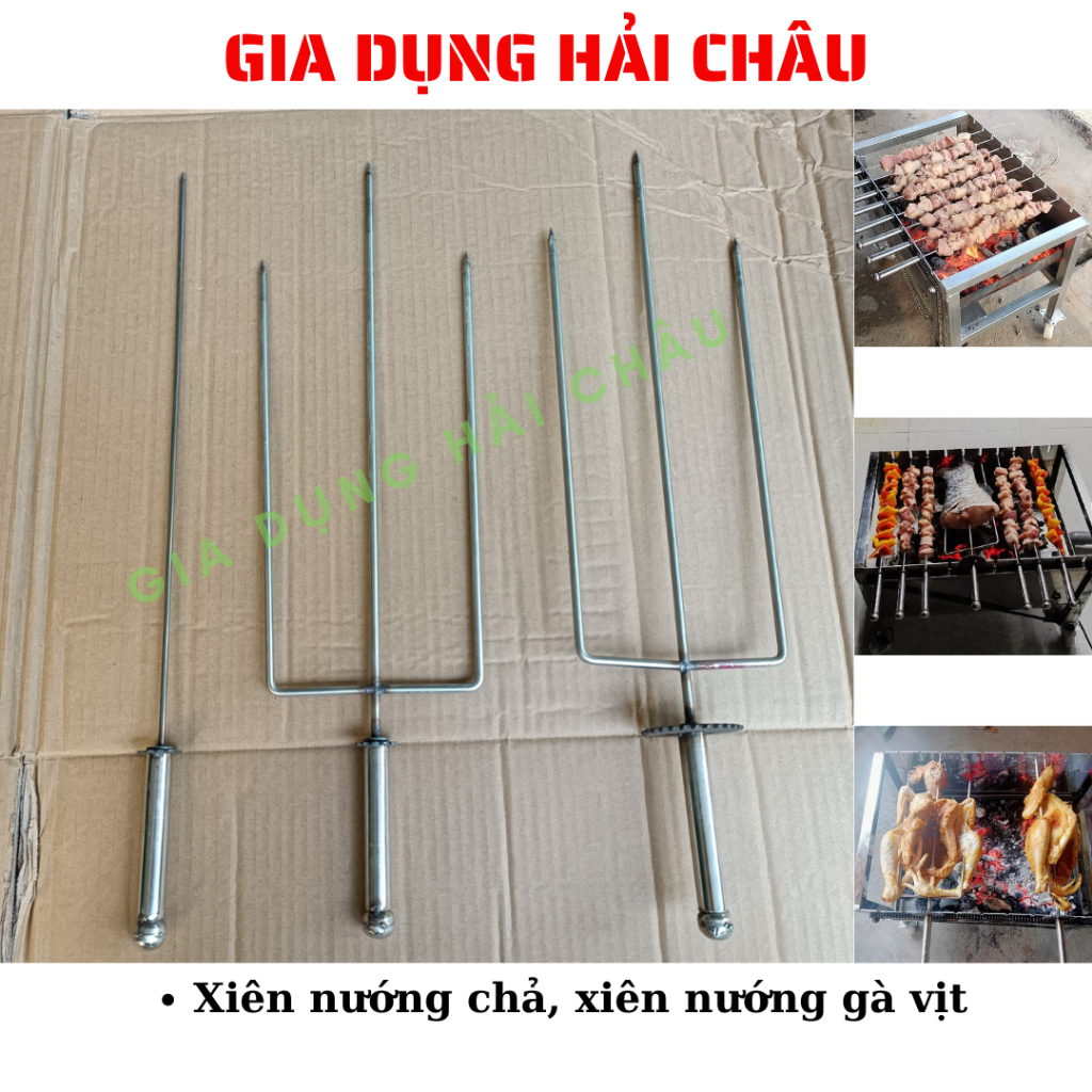 Xiên nướng chả thịt gà vịt quay tự động - Kích thước xiên cụ thể trong mô tả