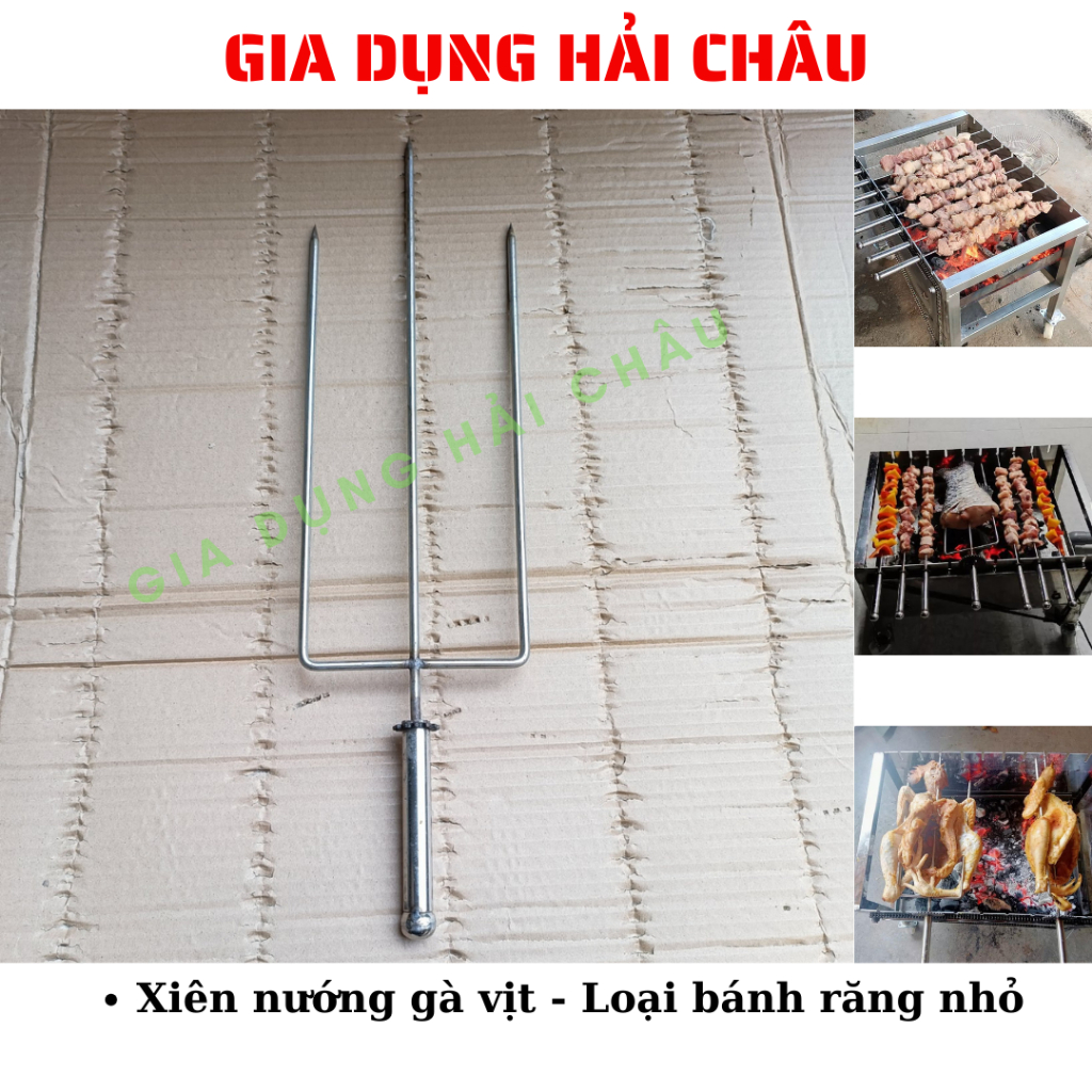 Xiên nướng chả thịt gà vịt quay tự động - Kích thước xiên cụ thể trong mô tả