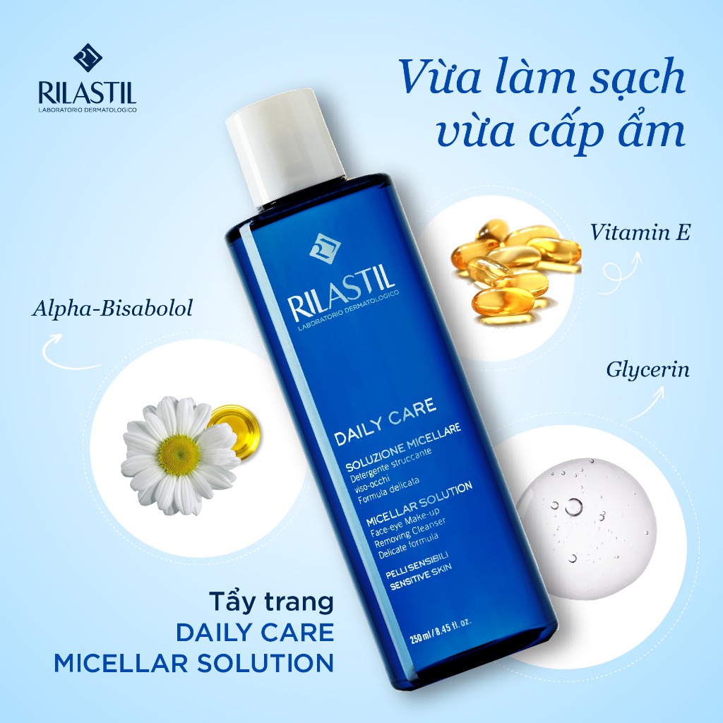 NƯỚC TẨY TRANG HÀNG NGÀY  - RILASTIL DAILY CARE MICELLAR SOLUTION 400ML, 100ML, 250ML - ÚT STORE