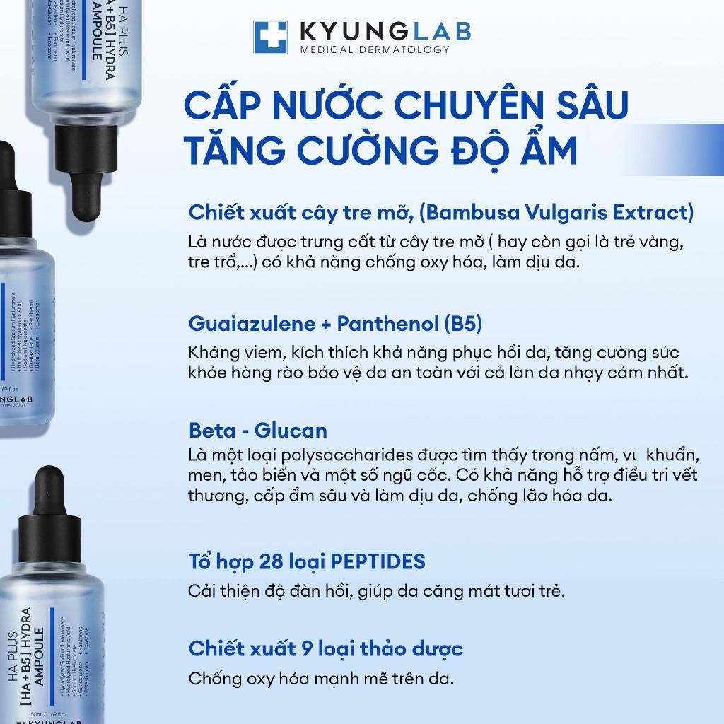Serum HA B5 KyungLab dưỡng ẩm cấp ẩm phục hồi da 50ml