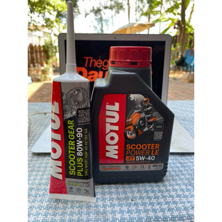 Combo Nhớt Motul Scooter Power LE 5w40 800ml và nhớt hộp số Motul Scooter Gear 120ml cho xe tay ga