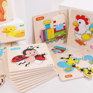BỘ 5 Tranh Ghép Hình Gỗ 3D Phát Triển Trí Tuệ Nhiều Chủ Đề Gia Đình Động Vật Ngộ Nghĩnh Giáo Dục Sớm Cho Bé 89018