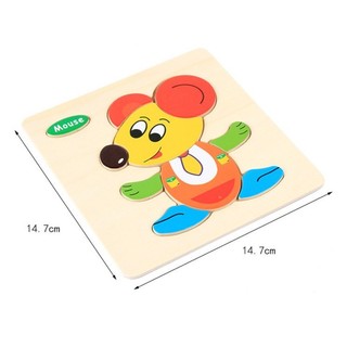 BỘ 5 Tranh Ghép Hình Gỗ 3D Phát Triển Trí Tuệ Nhiều Chủ Đề Gia Đình Động Vật Ngộ Nghĩnh Giáo Dục Sớm Cho Bé 89018