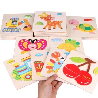 BỘ 5 Tranh Ghép Hình Gỗ 3D Phát Triển Trí Tuệ Nhiều Chủ Đề Gia Đình Động Vật Ngộ Nghĩnh Giáo Dục Sớm Cho Bé 89018