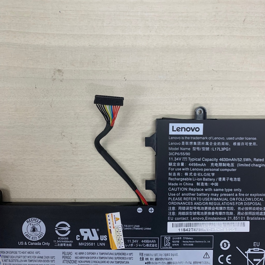 PIN LENOVO Y540-15IRH L17C3PG2 Legion Y530-15ICH, Y540-15IRH, Y540-17IRH, Y545-PG0, Y740-15IRH