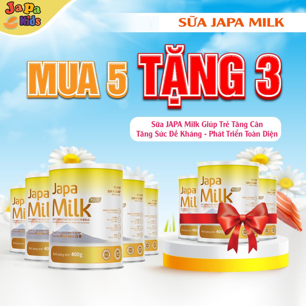 Ảnh Mua 5 Tặng 3 sữa non Japa Milk bổ sung dưỡng chất, bé tăng cân , phát triển tốt hộp 400g Japa Milk 1