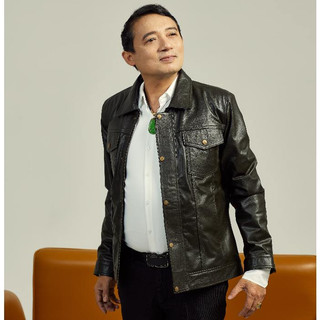 Áo khoác da nam, áo da thật cao cấp cổ bẻ Fttleather Trucker Jacket Da Bò Dáng Sơ Mi Túi Hộp - AD405