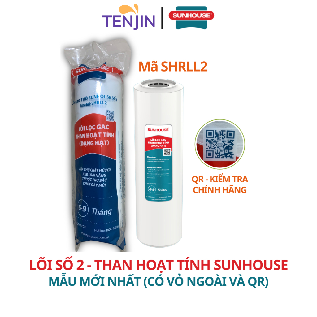 Combo 3 Lõi Lọc Nước 123 SUNHOUSE, Lõi Lọc Thô Chính Hãng Mẫu Mới Nhất Dành Cho Máy Lọc Nước RO Sử Dụng Cốc Lọc 10Inch