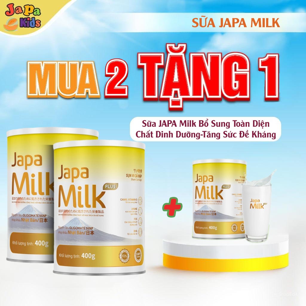 Ảnh Mua 2 tặng 1 sữa Japa Milk giúp con phát triển toàn diện, tăng cân , tăng chiều cao Japa kids 1